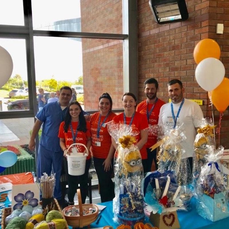 Fundraiser at Whiston Hospital, Prescot, Merseyside, England
