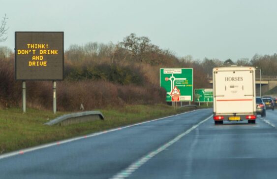 motorway sign - Think! Don't Drink and Drive
