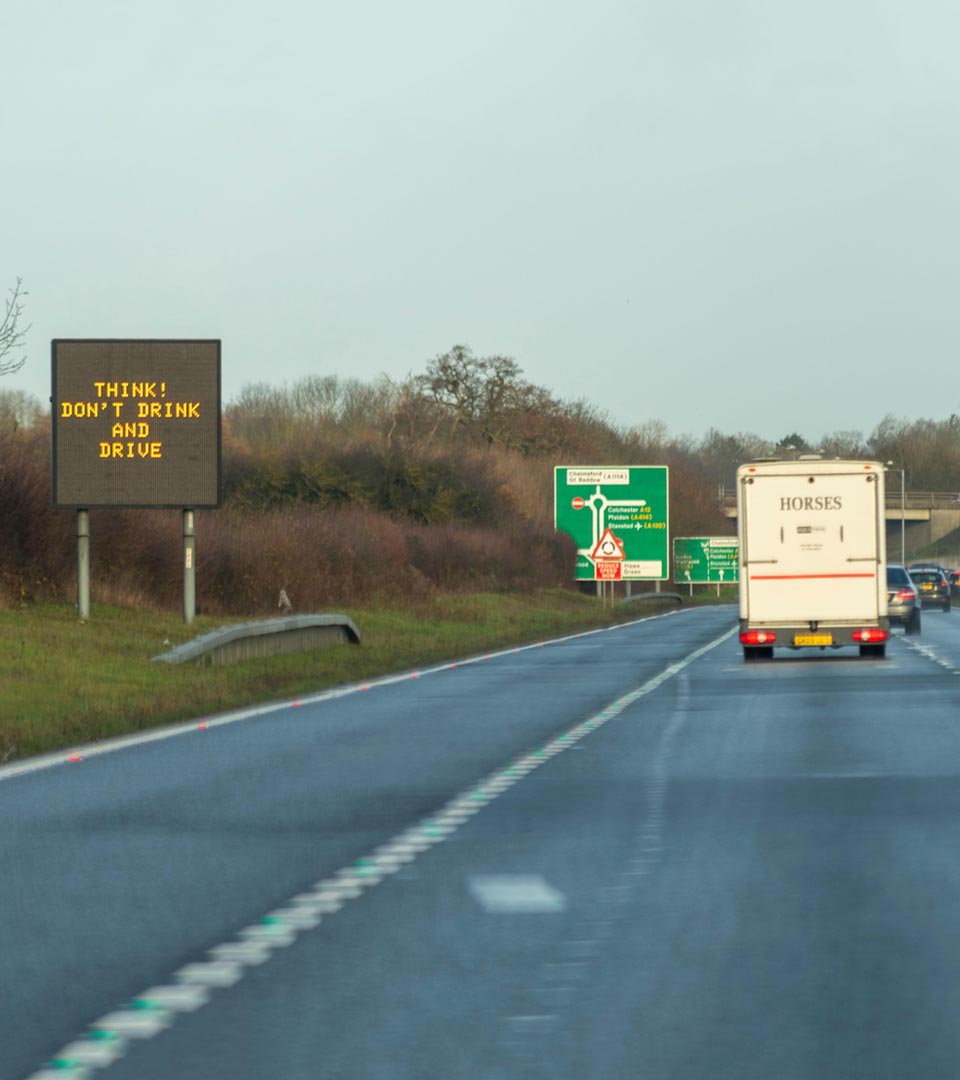 motorway sign - Think! Don't Drink and Drive