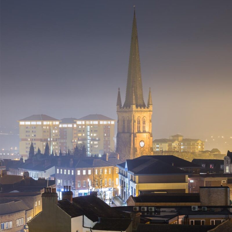 Wakefield Street Lighting, Yorkshire, England.
