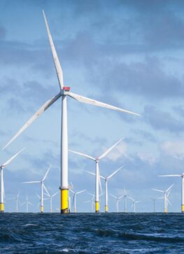 Walney Extension Offshore Wind Farm, Cumbria, England.