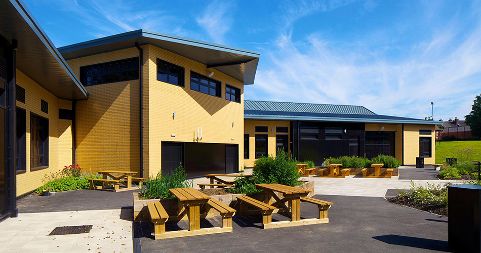 Image of a school building in Stoke