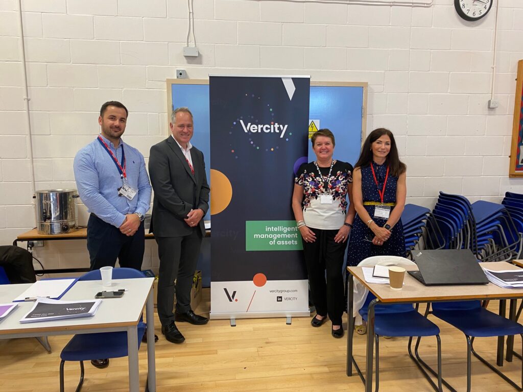 Arlind Zenel, Mark Cade, Jeanne Curry and Clare LeGrys pictured at the Heathcote School Career Day 2022.
