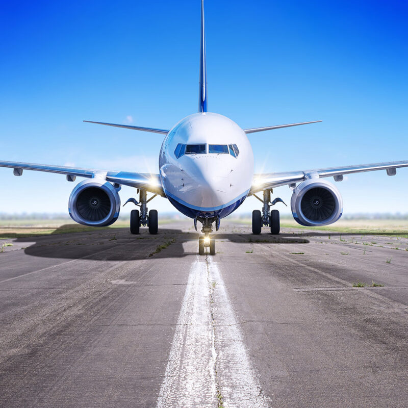 an aeroplane on a runway
