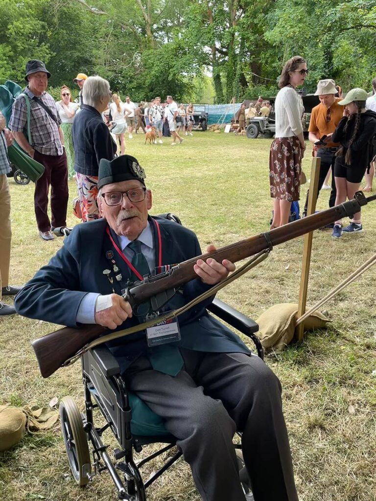 Donald Turrell holding a gun